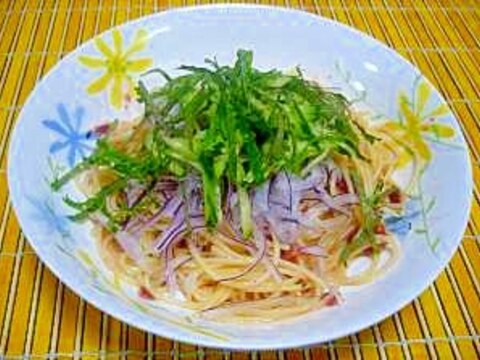 夏バテに！さっぱり梅しそパスタ♪